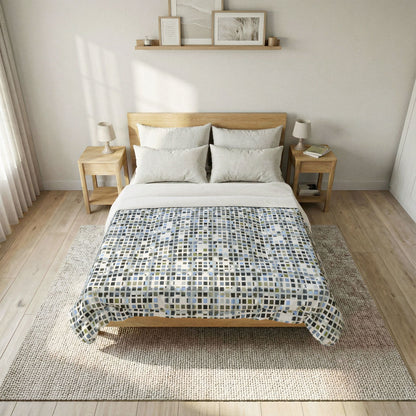 Cotton Comforter "SQUARZE" col. Slate Brigade