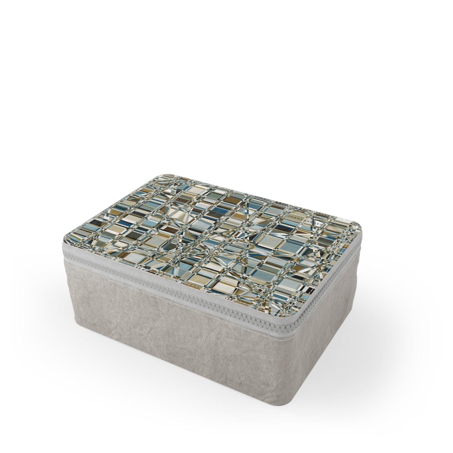 Zip Paper Lunch Bag "GRIDWRAP" col. Mint Chocolate