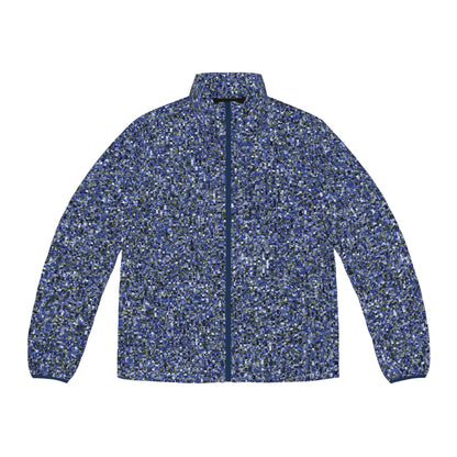 Men's Puffer Jacket "CAMOU-SCHATT" col. Cobalt Pulse - Jhane Barnes custom design