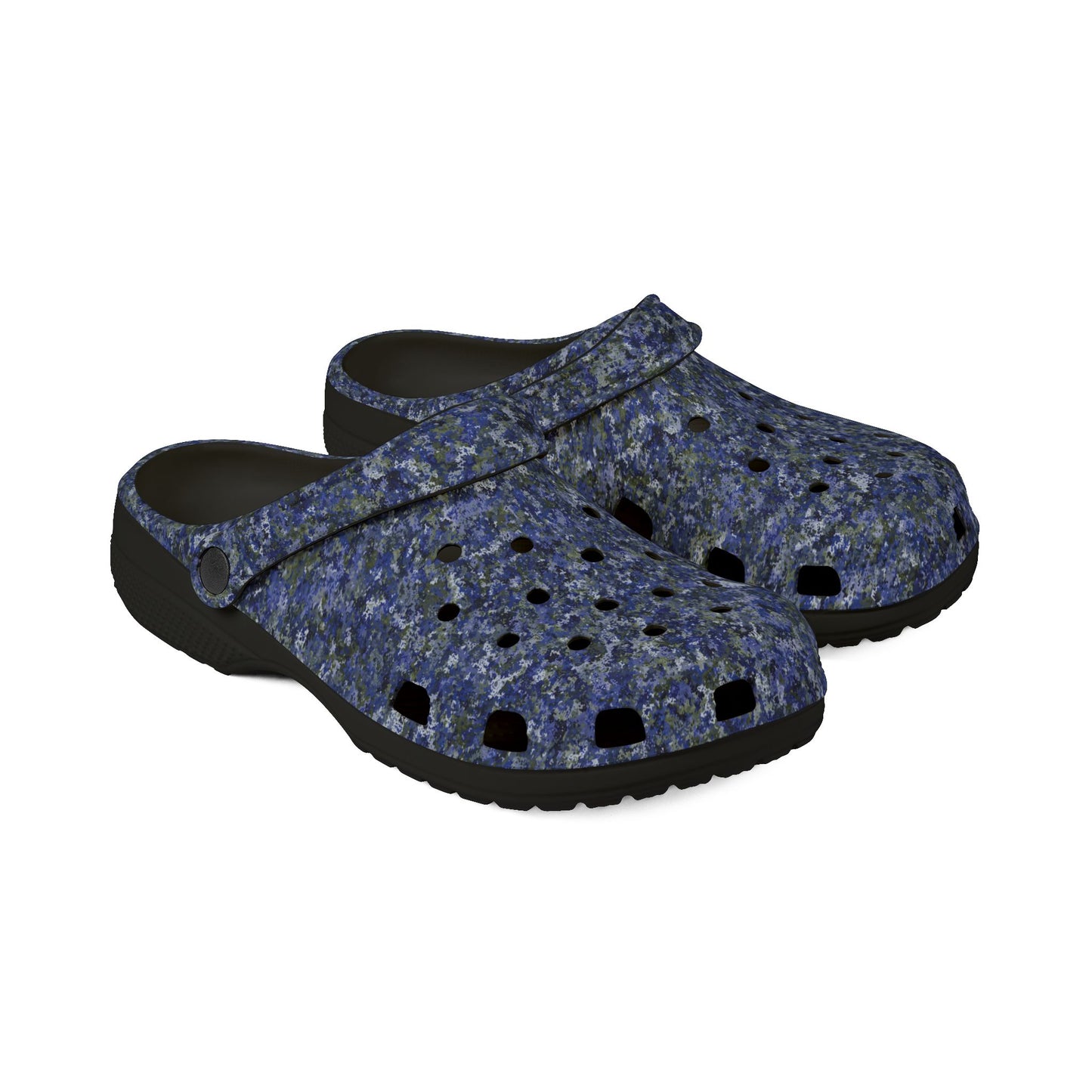 EVA Foam Rubber Shoes, Jhane Barnes design "TEXTURE" col. Cobalt Pulse