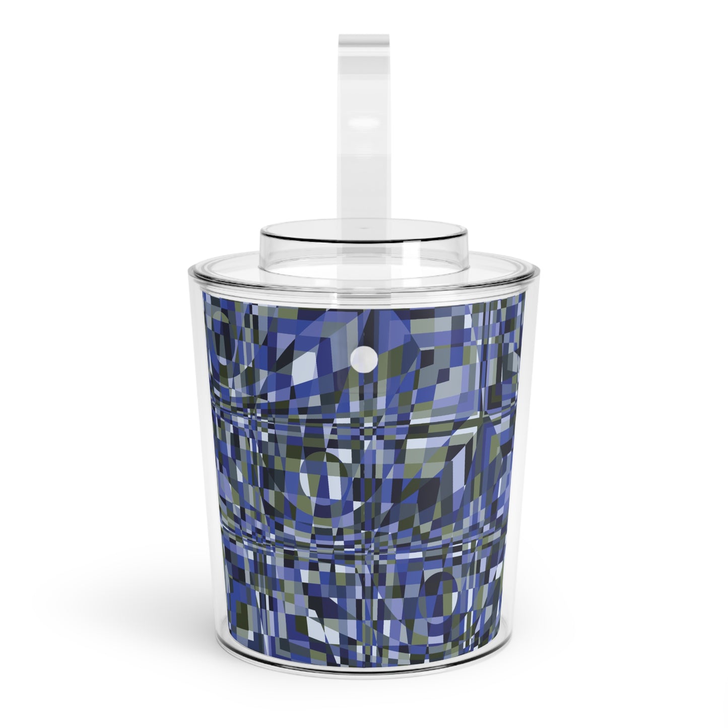 Ice Bucket with Tongs "QUAD" col. Cobalt Pulse - design by Jhane Barnes