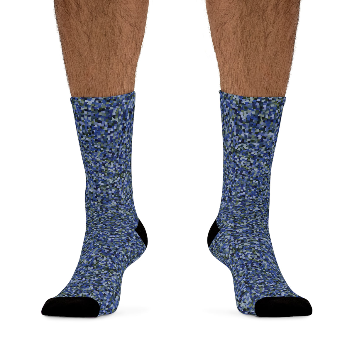 Unisex Printed Socks  "SCHATT" col. Cobalt Pulse, Jhane Barnes custom design