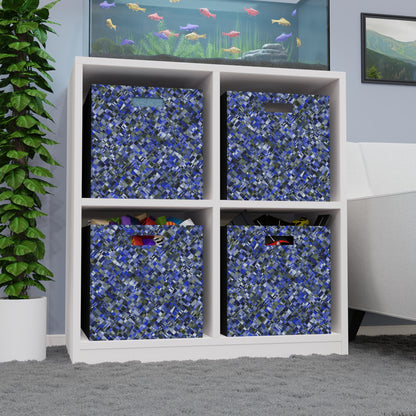 Felt Storage Box "MADRAS MAYHEM" Blue (1 box/no furniture)