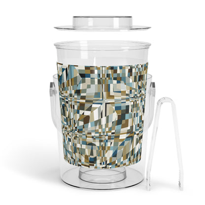 Ice Bucket with Tongs "QUAD" col. Mint Chocolate - design by Jhane Barnes