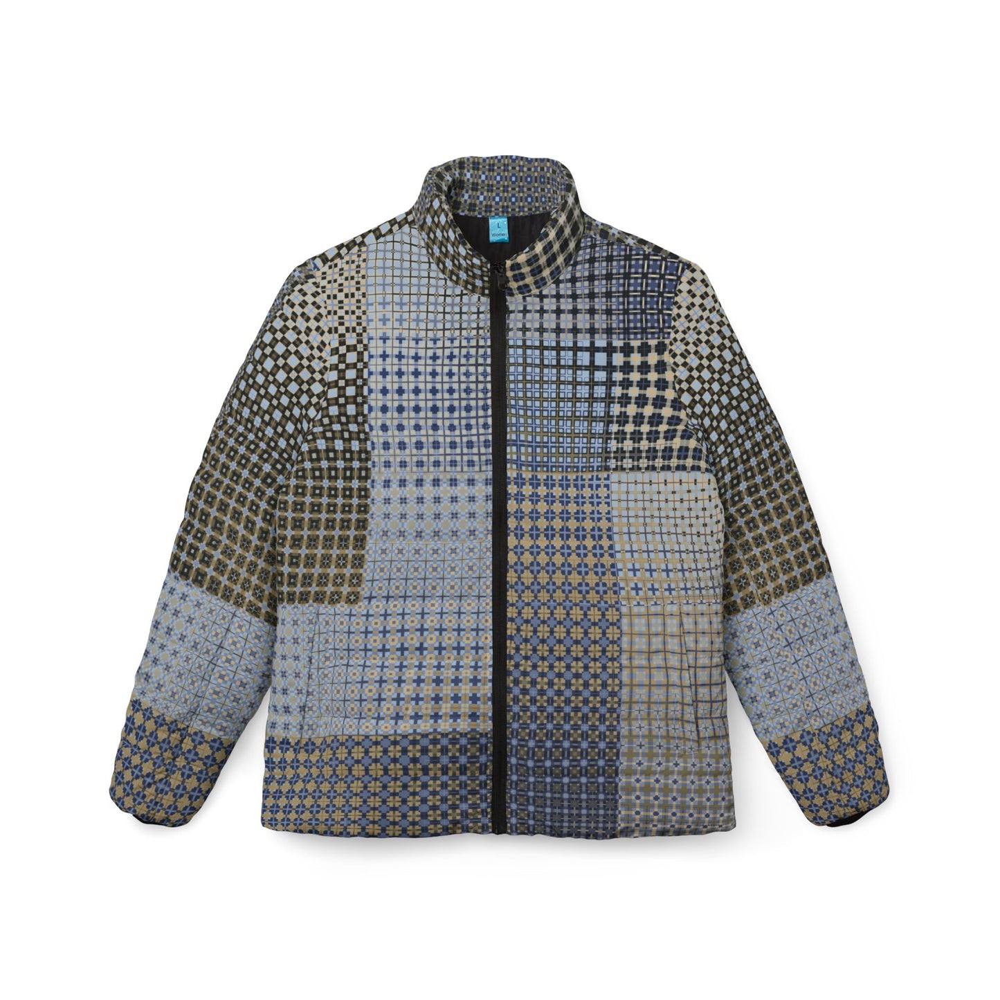 Women’s Puffer Jacket "FREQUENCY" col. Moss Behaving. Jhane Barnes custom design