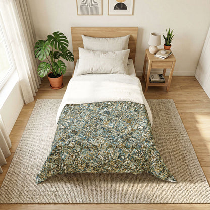 Cotton Comforter "MADRAS MAYHEM" col. Mint Chocolate