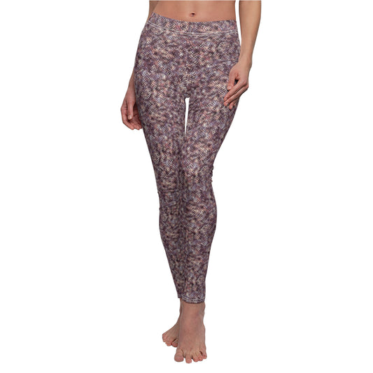 Women's Cut & Sew Casual Leggings "MEZZO" col. Wine