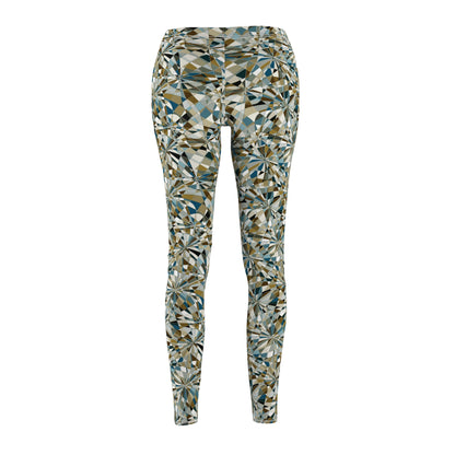 Women's Cut & Sew Casual Leggings "SPLINE" col. Mint Chocolate