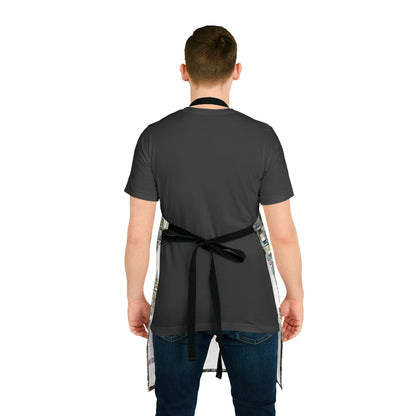Apron, Jhane Barnes design "GRIDWRAP" col. Mint Chocolate
