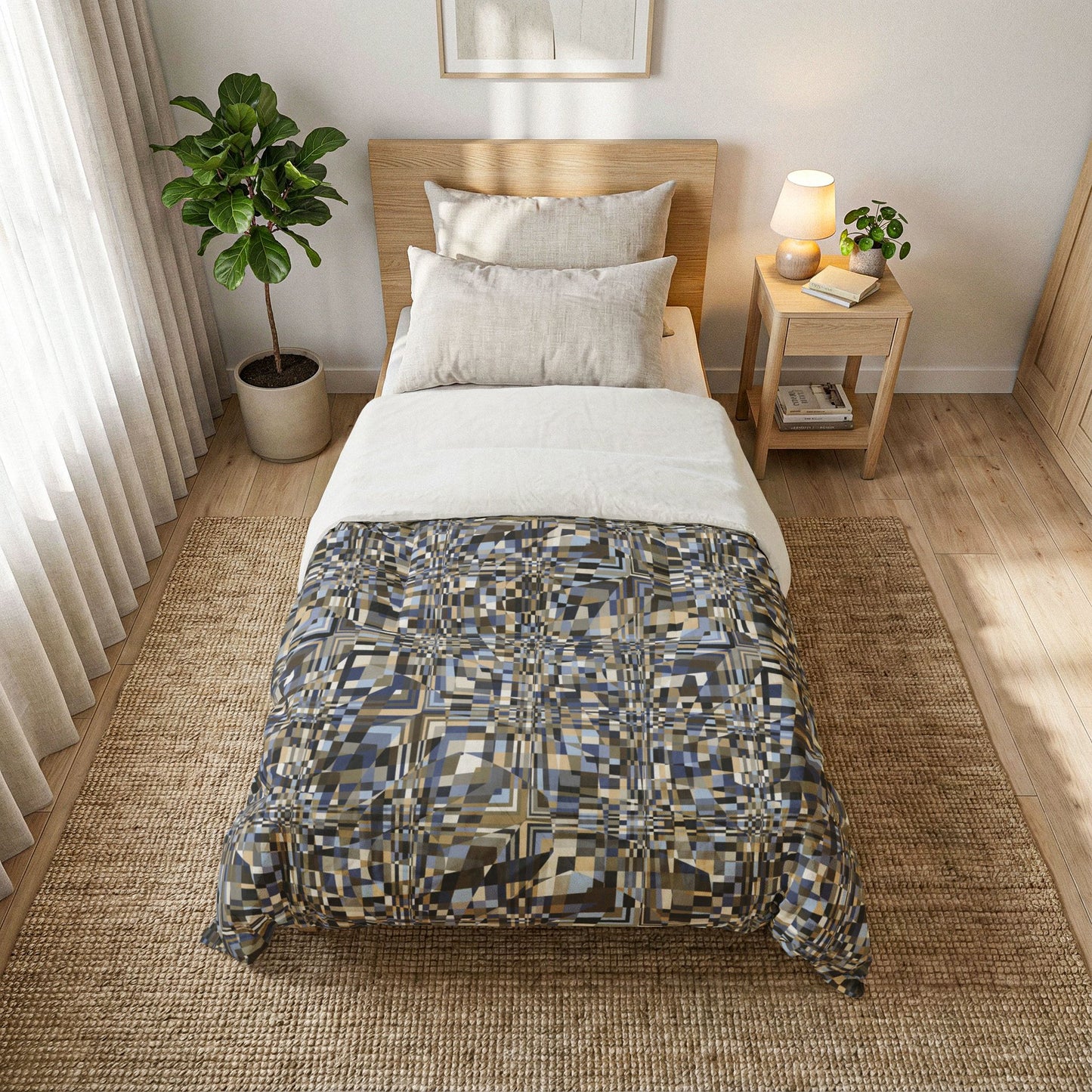Cotton Comforter "QUAD" col. Neutral