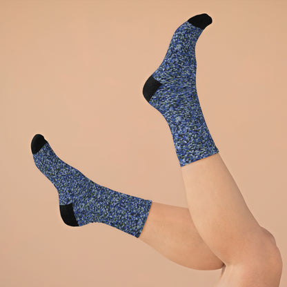 Unisex Printed Socks  "SCHATT" col. Cobalt Pulse, Jhane Barnes custom design