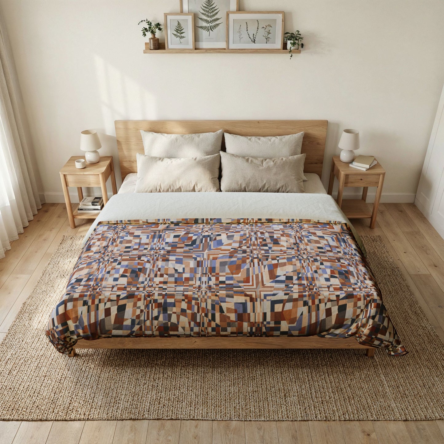 Cotton Duvet Cover "QUAD" col. Mirage