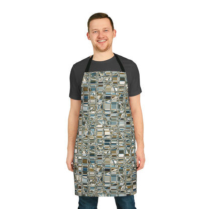 Apron, Jhane Barnes design "GRIDWRAP" col. Mint Chocolate