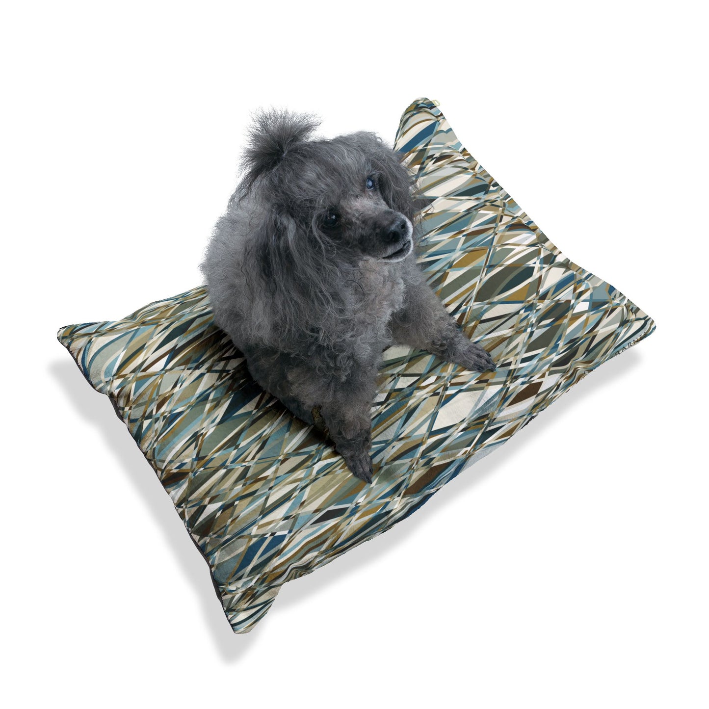Stylish Abstract Pet Bed for Modern Home Décor "THAT'S A WRAP" col. Mint Chocolate