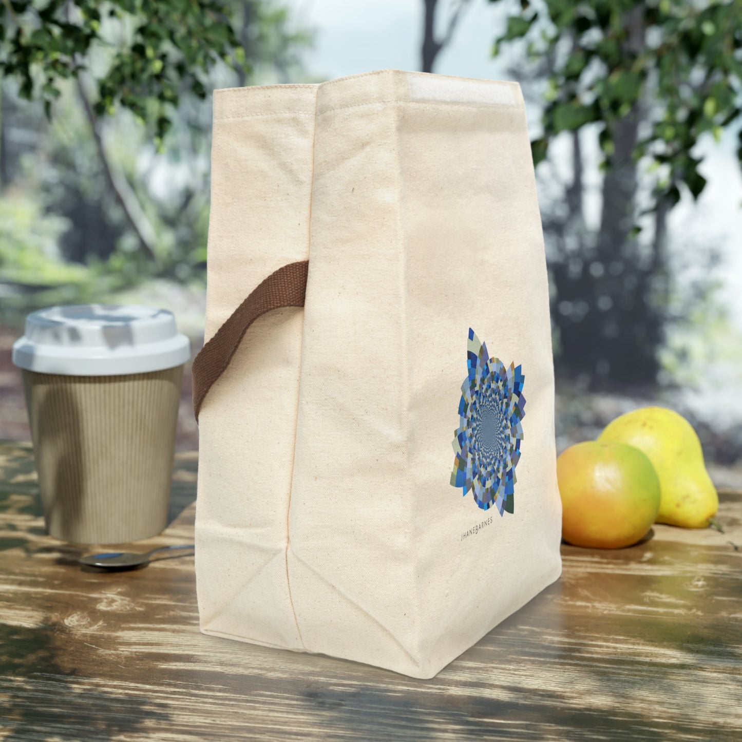 Canvas Lunch Bag With Strap "SCHATT INVERSION" col. Blue Jeans