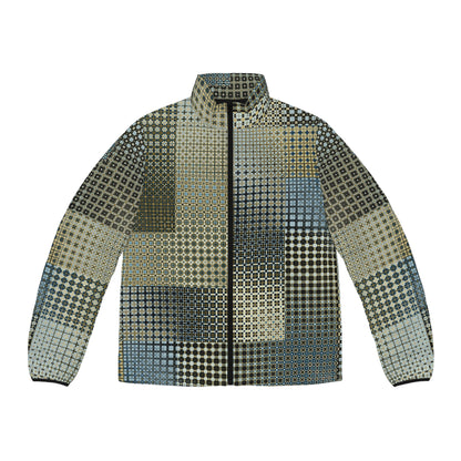 Men's Puffer Jacket "FREQUENCY" col. Celestial, Jhane Barnes custom design