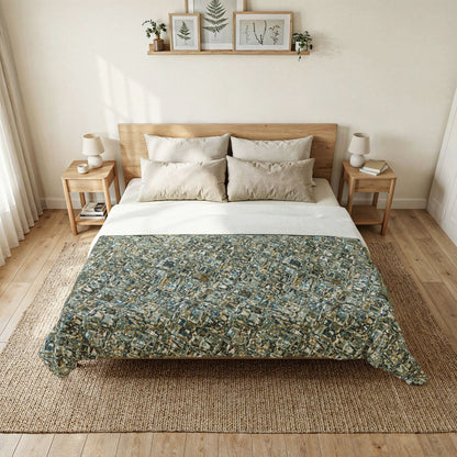Cotton Comforter "MADRAS MAYHEM" col. Mint Chocolate