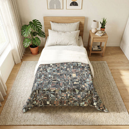 Cotton Comforter "GRIDWRAP" col. Pink Cloud