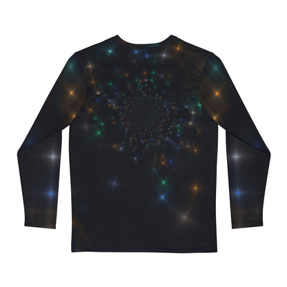 Men's Brushed poly Tee "STELLAR UNIVERSE" Design (long sleeve)