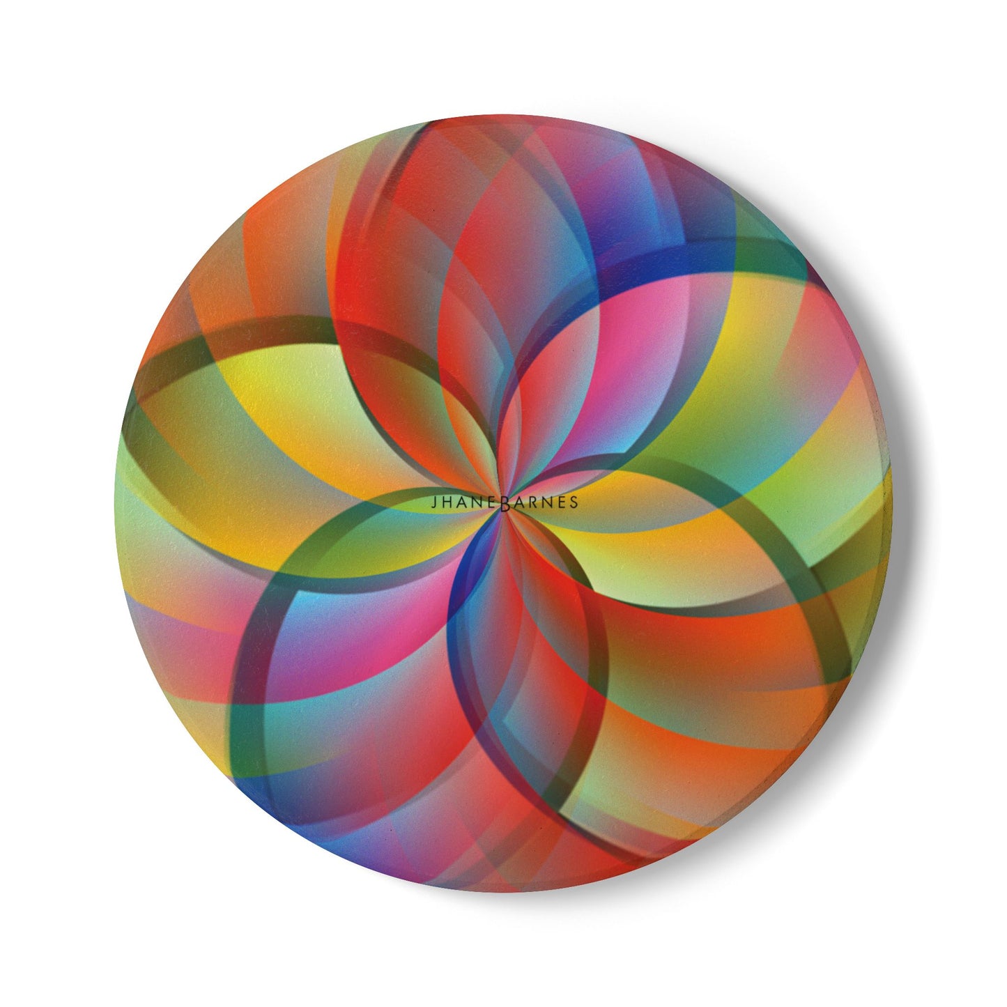 Ceramic Coaster "RAINBOW FLOWER"