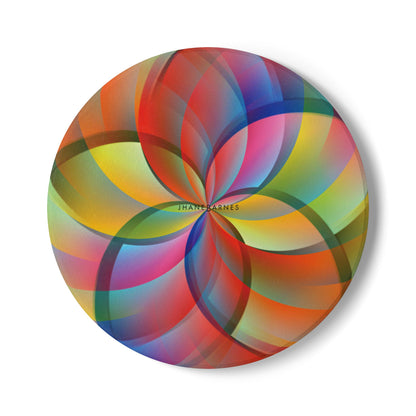 Ceramic Coaster "RAINBOW FLOWER"