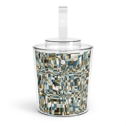 Ice Bucket with Tongs "QUAD" col. Mint Chocolate - design by Jhane Barnes