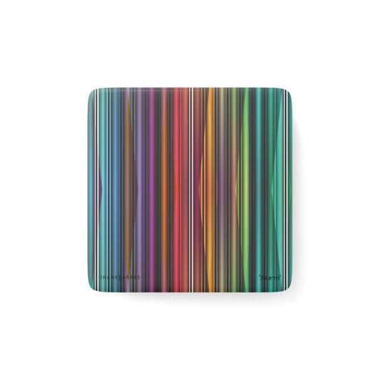 Porcelain Magnet, Square "SLURM" col. Varicolor