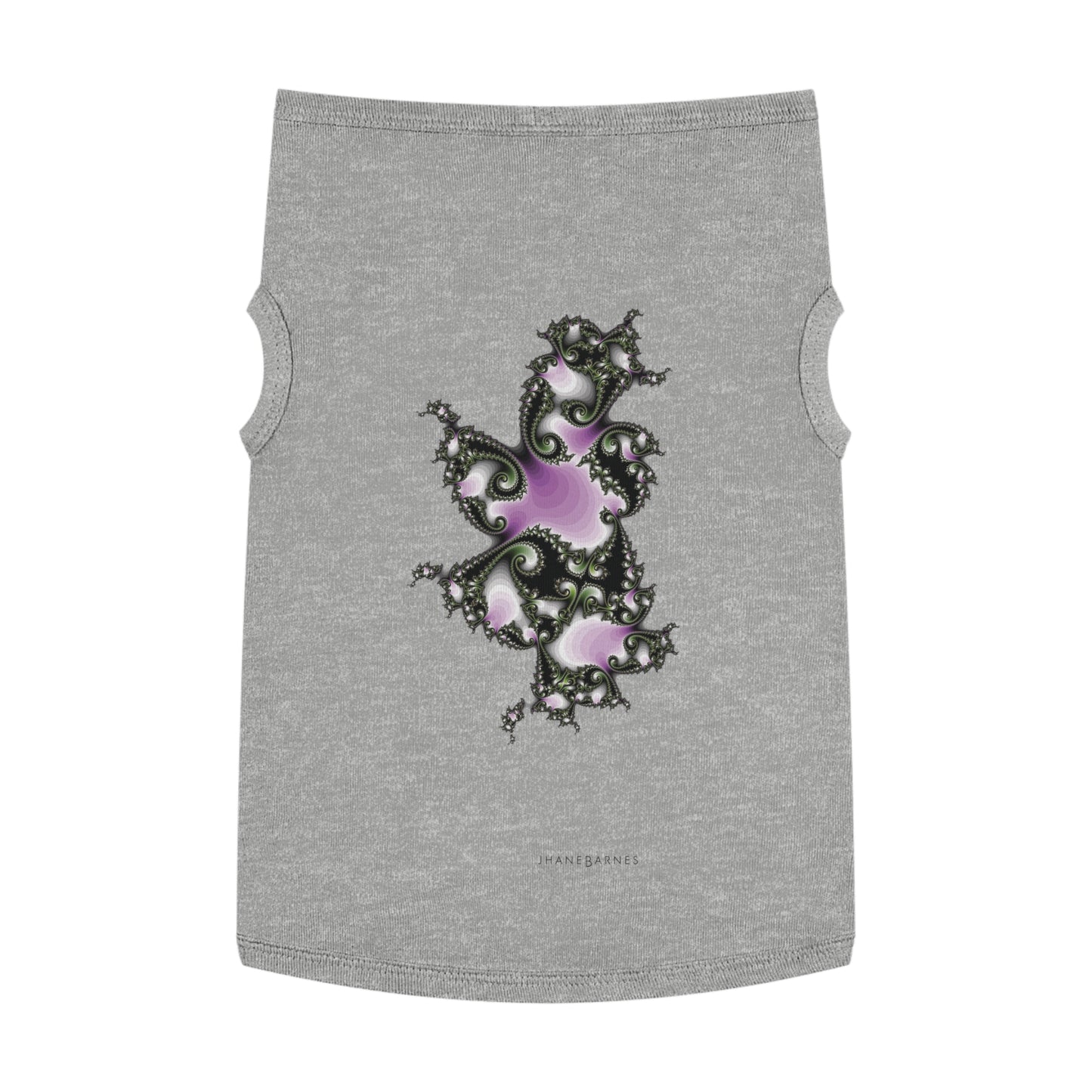 Pet Tank Top "FRACTALE SWIRL" JB Design in col. Heather